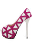 Pu Triangle Print Pump